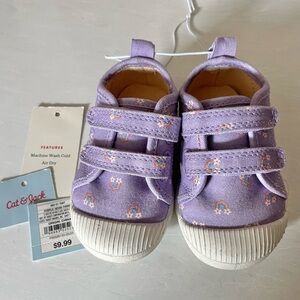 Cat & Jack Purple Sneakers with Elastic Straps